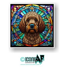 LARGE Cockapoo Dog Stained