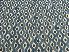 Nina Campbell/Osborne & Little Fabric 'BEAU RIVAGE' 3 METRES BLUE - 100% Cotton