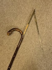 Edwardian J.Howell Horse 17hh Measure Walking Stick - Hallmarked 1905 Silver