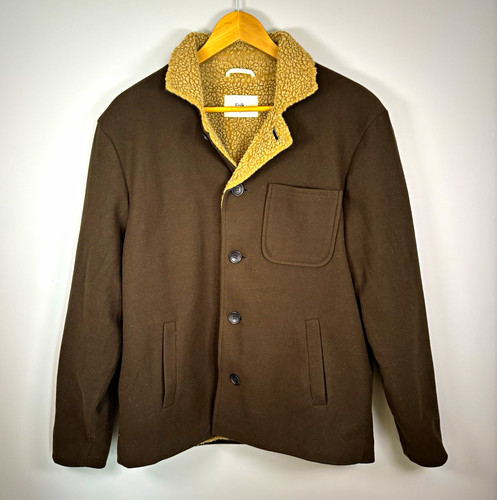 Folk brown sherpa lined jacket - sherpa,