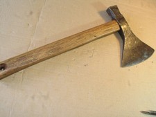 OLD VINTAGE FRENCH HAND FORGED CARPENTER AXE USABLE AND COLLECTABLE OLD TOOL