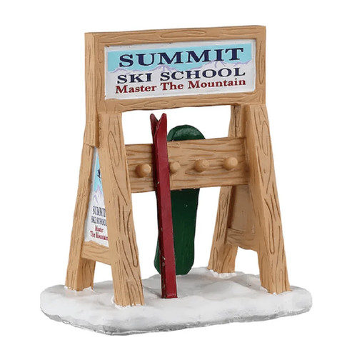 Lemax ski rack - ski, sign