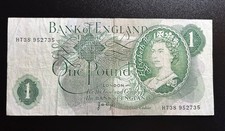 Old Bank Of England £1 One Pound Bank Note HT38 952735.       #NG1