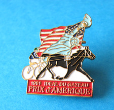 1981 IDEAL DU GAZEAU, PRIX d'AMERIQUE, Sulky Harness Horse Racing Badge. VGC