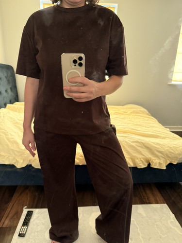 Faux suede top - top, trouser