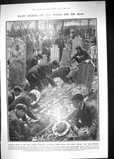 Old 1909 Rites London Cemetery Roast Sucking Pig Whisky Herkomer Dick 20th
