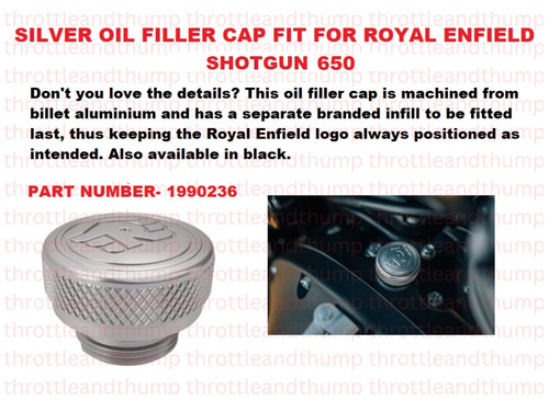 Oil filler cap - "oil, silver"