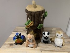 The Puppet Company Tree House Hideaway 4 Soft Wildlife Animal Finger Puppets