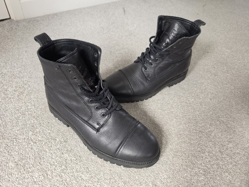 Belstaff black leather boots - belstaff,