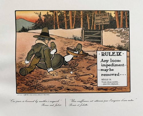 Rare perrier golf print rule - perrier,