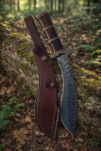 Damascus blade knife wood - blade,