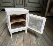 Antique white painted larder - white,