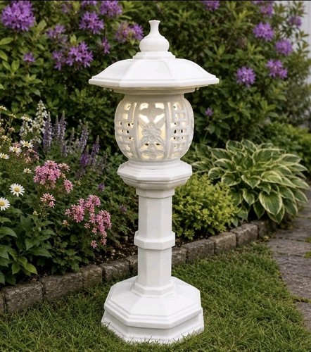 Large garden lantern - large, statue