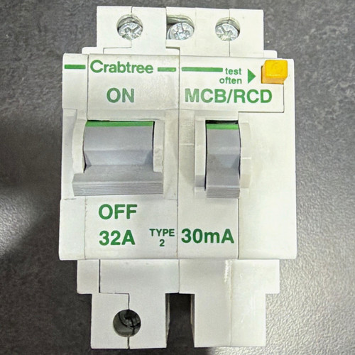 Crabtree polestar rcd 32a - 32a, 30ma
