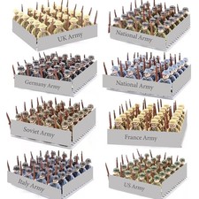 Kids Infantry Military Soldier War National Army Mini Gun Weapon Building Blocks