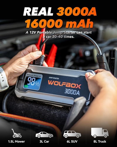 Wolfbox car jump starter - jump,