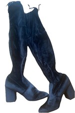 New Look Velvet Thigh High Boots Sz 6 39