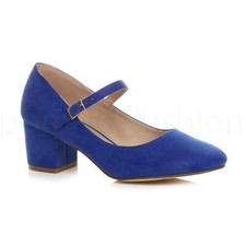 WOMENS LADIES MID BLOCK HEEL