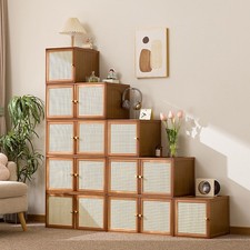 Modular Bamboo Cube Storage