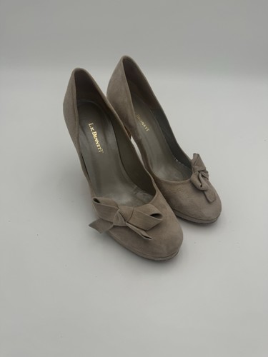 Bennett taupe suede bow - taupe,