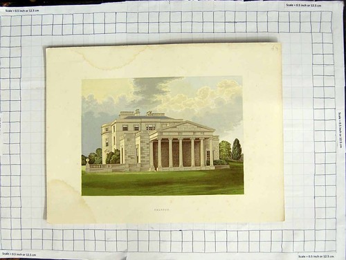 Original old antique print - antique,