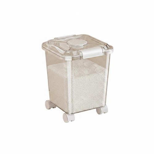 Rolling rice dispenser bin - rice,