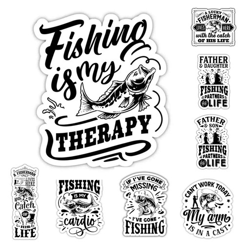 Fishing stickers vinyl - fishing,