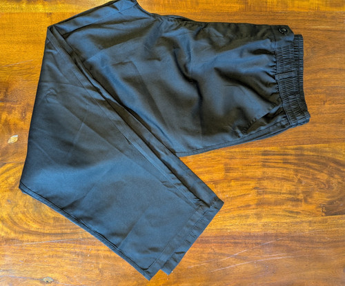 Black cargo pants white trim - black,