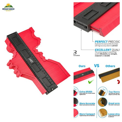Contour gauge inch plastic - 10,