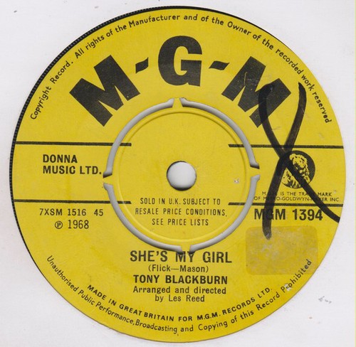 Tony blackburn she my girl - she's,