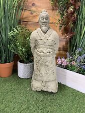 STONE GARDEN CHINESE ORIENTAL CHINESE WARRIOR ZHAN SHI SAMURAI STATUE ORNAMENT