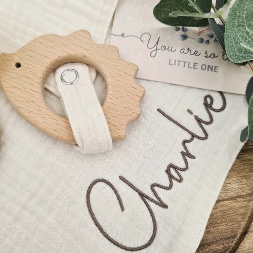 Personalised embroidered baby - embroidered,