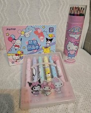 Hello Kitty Stationary Bundle 24 Licenced Colouring Pencils,6 Highlighters,Book