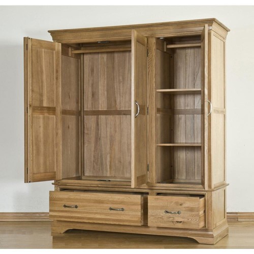 Solid oak drawers triple - 2,