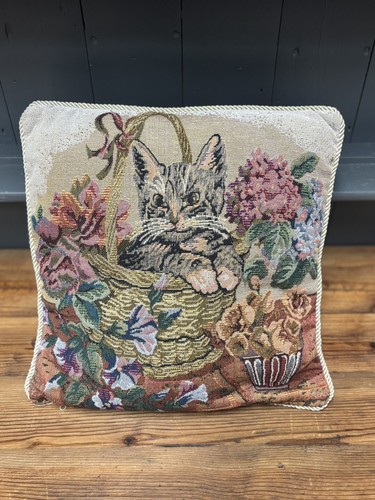 Vintage tapestry cat - vintage,