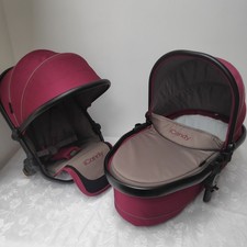 iCandy Peach 3 P4 Blossom Lower Converter Double Seat Unit Claret & Carrycot 