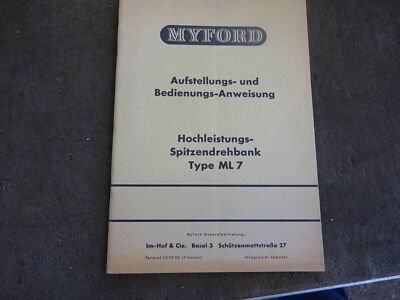 Myford ml7 lathe manual - myford,