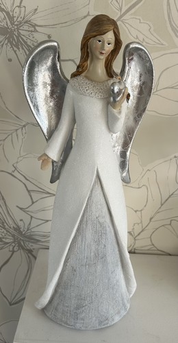Angel figure white silver - figure,