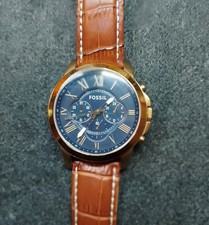 Fossil Grant Chronograph Blue Dial Men's Watch working. 