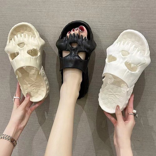 Skull design men women - women, slipper