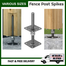 Heavy Duty Galvanised Adjustable Post Support – 80mm 100mm 130mm