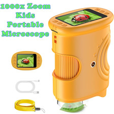 1000X Zoom Pocket Handheld Microscope for Kids 2.0" Screen Rechargeable Digital
