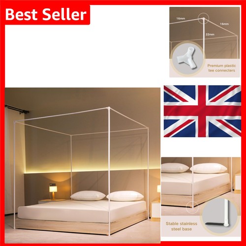 White bed canopy frame 200cm - canopy,