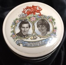 Princess Diana & Prince Charles 1981 Sadler England Trinket Box 0484