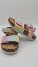 Pep & Co Girls Sandals Shoes Rainbow Colour Size UK 7 / EU 24