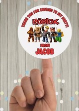 Personalised Roblox Party bag Stickers / Sweet Cones Bags / labels