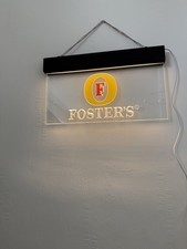 Fosters lager /  light up Sign –Home Bar Plaque – Man Cave -garage - restaurant