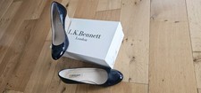 LK Bennett London Wedges Shoes, Size 5 navy blue