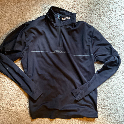 Spyder black zip mock - spyder, 1/4