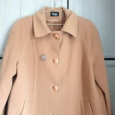 Vintage 80s Wool Cashmere Camel Coat Sz 18 20 Steampunk Landgirl